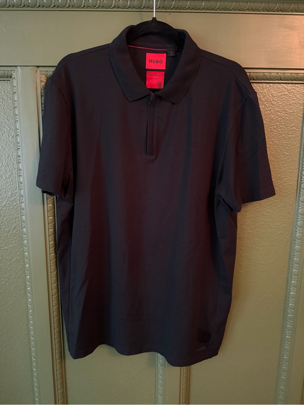 Hugo Boss Black Short-Sleeve Polo with Zip Placket